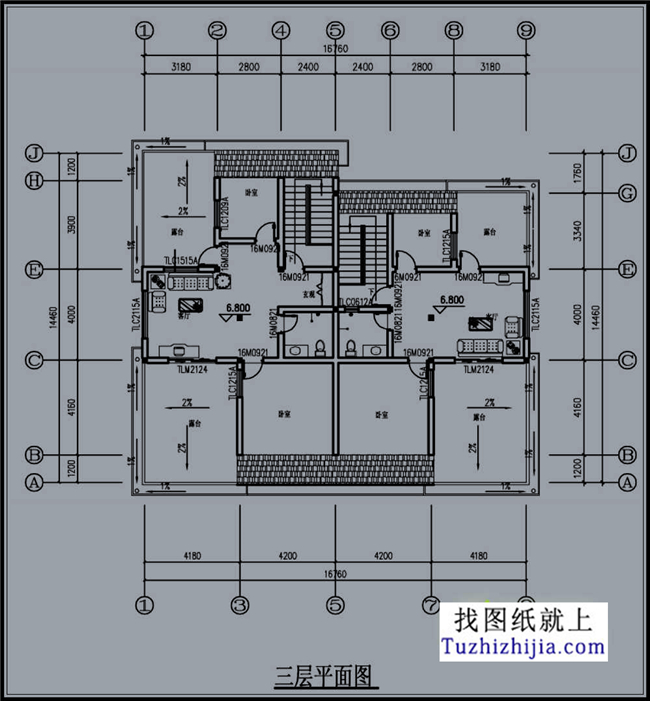 200平方米廣東新農村兄弟合建三層雙拼房屋設計方案16x14米