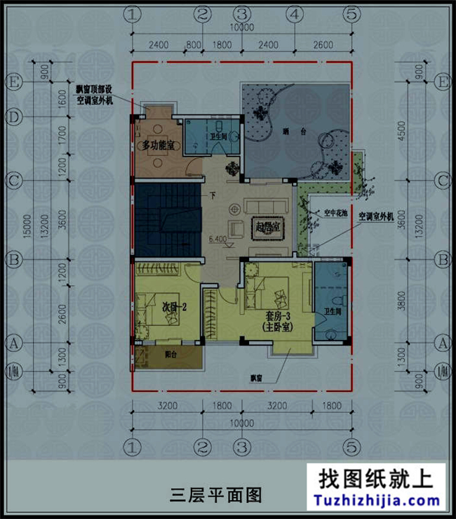 300平方米农村节能环保的三层双拼房屋设计图纸大全20x15米