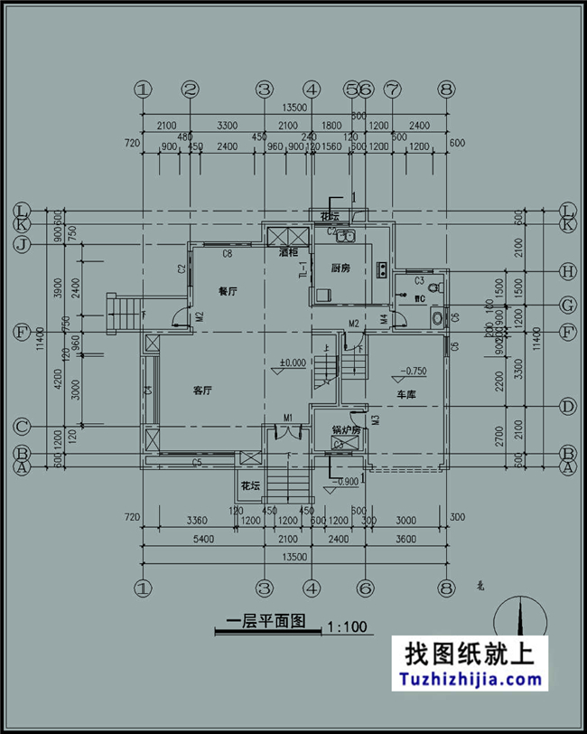 140平方米現代實用型新農村三層房屋設計圖紙14x11米