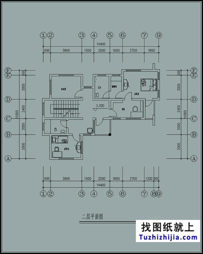 110平方米農村三層自建房設計圖紙帶外觀圖14x10米