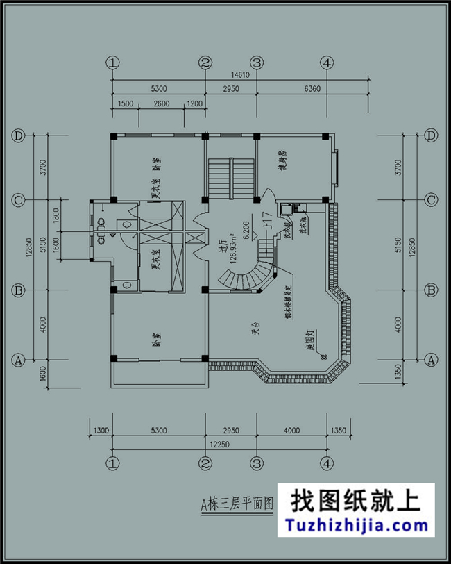  145平方米三层建筑施工设计图纸及效果图,12X13米