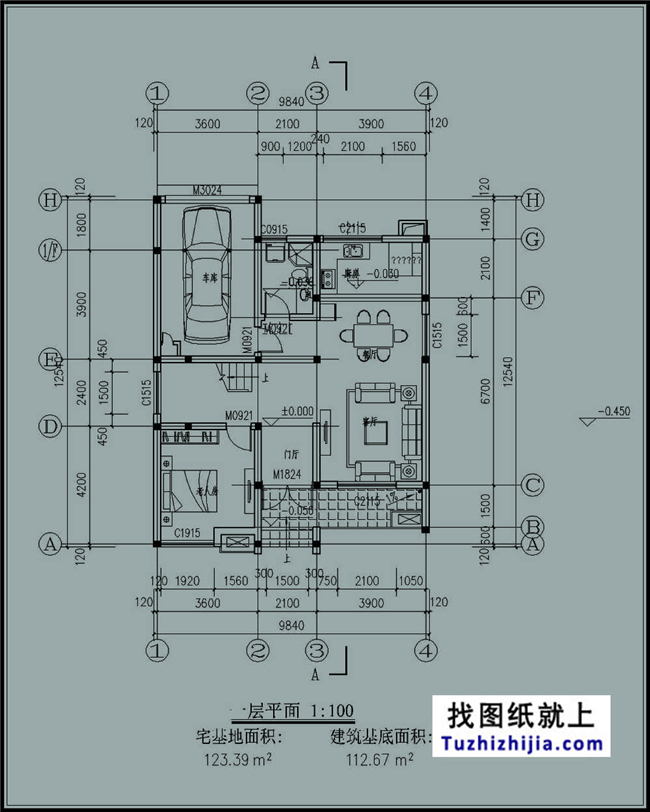 130平方米新农村三层施工建筑设计图纸及效果图,10X13米