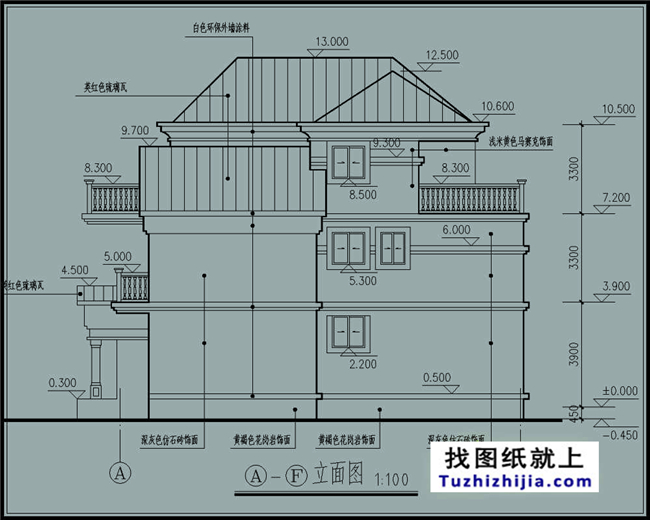 200平方米三層豪華清新農村別墅設計圖紙大全15x15米