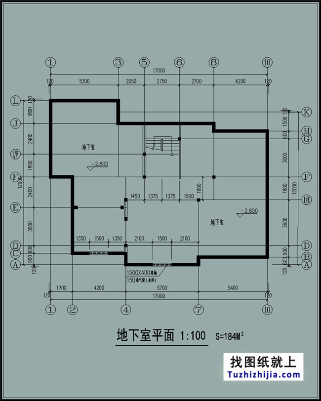 220平方米带地下室的农村三层别墅建筑设计图纸带外观,17x13米