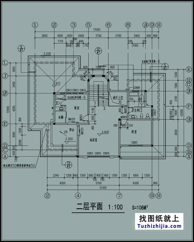 220平方米带地下室的农村三层别墅建筑设计图纸带外观,17x13米