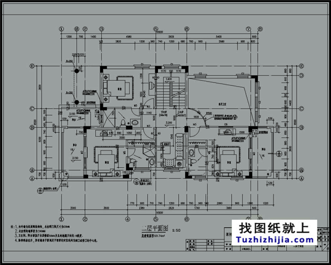 135平方米农村三层别墅建筑图纸及效果图，17x10米