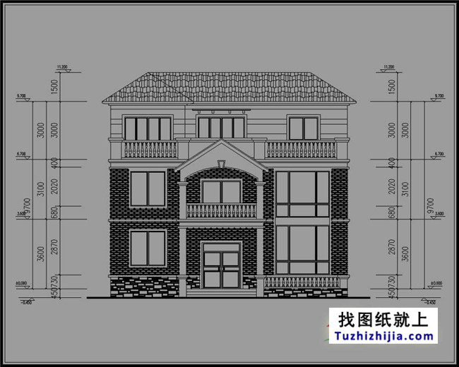 100平新農村三層複式房屋設計圖紙,造價20萬左右