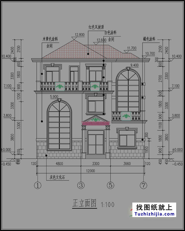 135平方米新農村三層別墅設計圖紙,外觀效果圖很漂亮