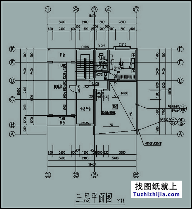 120平方米湖南新农村三层别墅设计图纸带效果图,11x11米