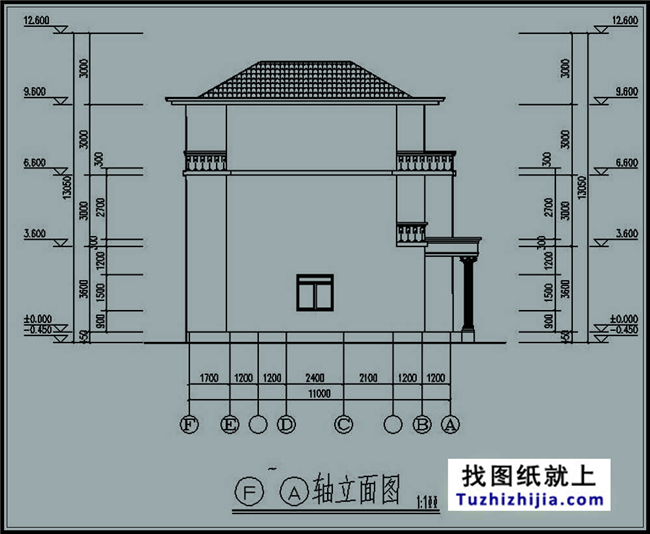 120平方米湖南新農村三層別墅設計圖紙帶效果圖11x11米