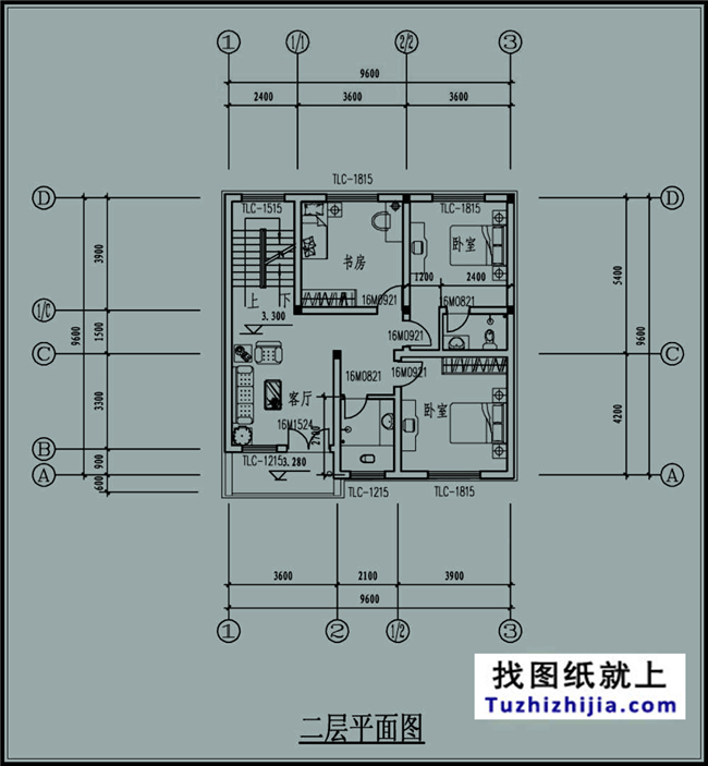 100平方米地中海风格农村三层别墅建筑设计图纸,10X10米