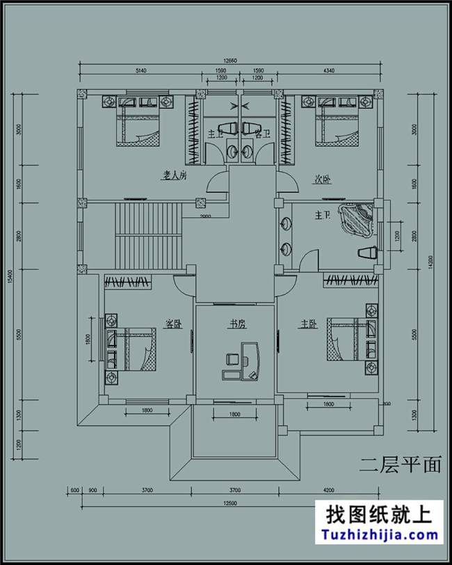 180平方米三层别墅户型设计图纸及效果图,13x16米