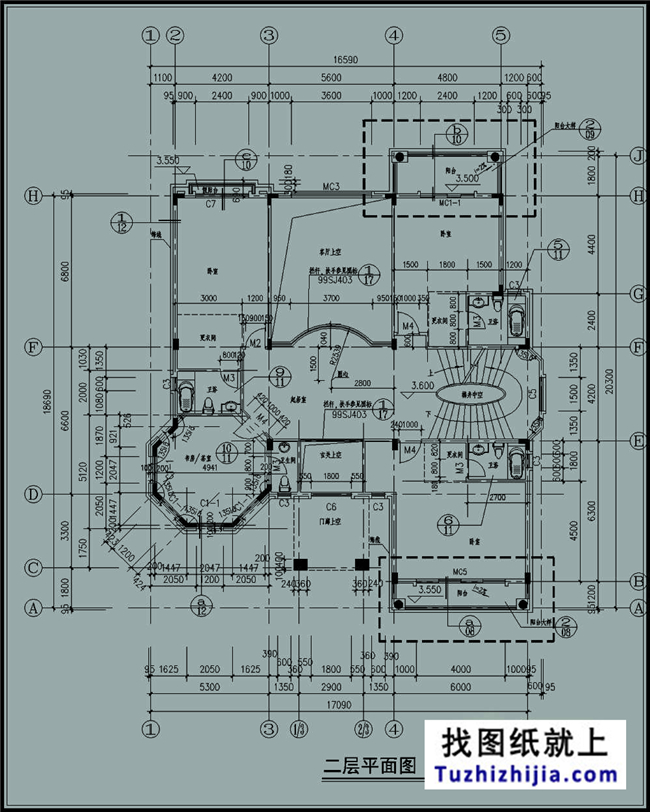 造价：70万,农村三层尖屋顶带车库的别墅设计图,18X20米280平方米