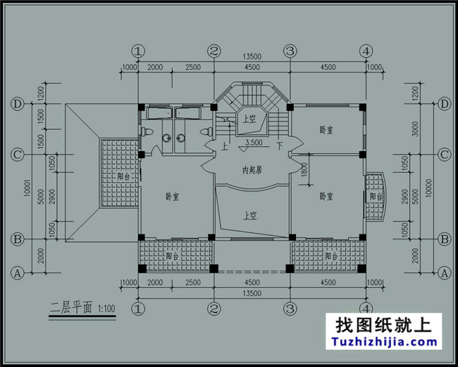 造价:40万,140平方米新农村别墅设计施工图带效果图,14X10米