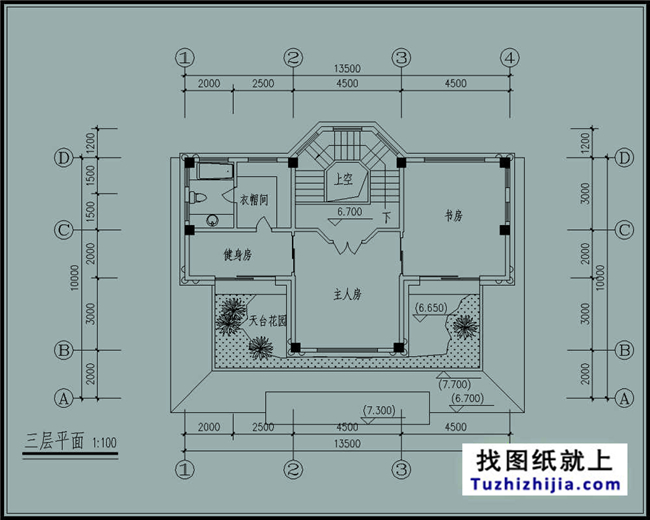 造价:40万,140平方米新农村别墅设计施工图带效果图,14X10米