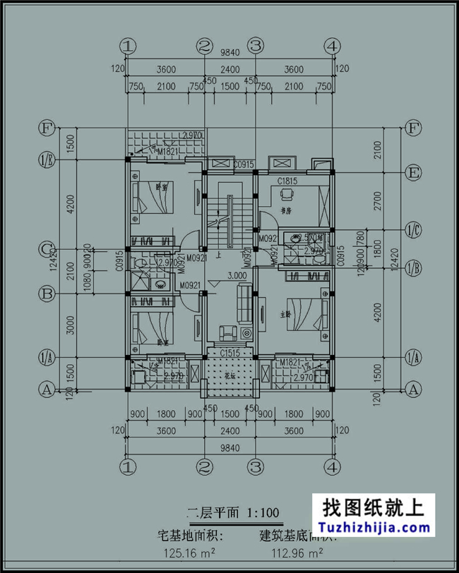 造价:22万,115平方米三层地中海风格农村别墅设计图纸,10x12米