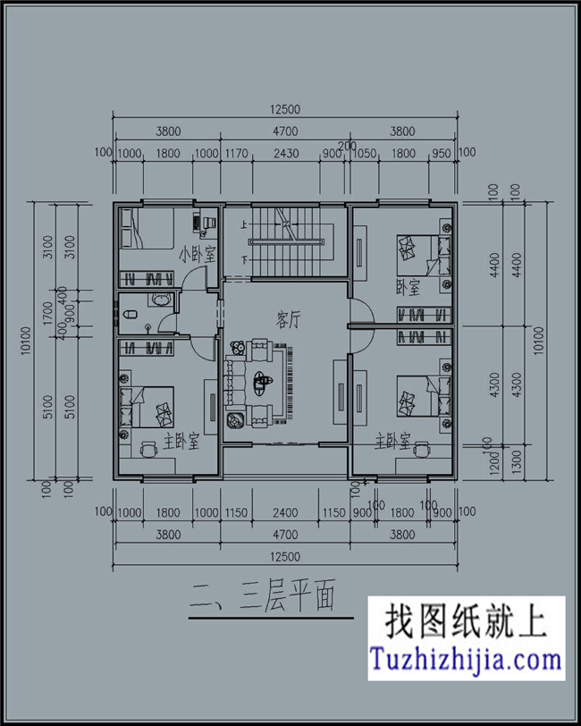 30萬以內的三層別墅房屋設計施工圖紙及效果圖