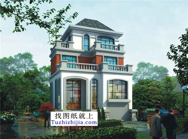 20多万三层实用型新农村施工设计图纸及外观效果图