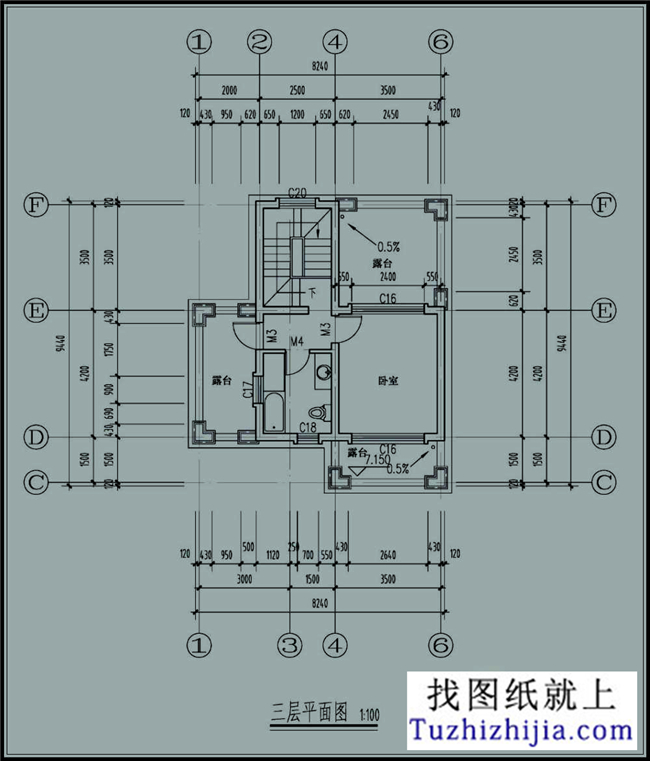 20多万三层实用型新农村施工设计图纸及外观效果图