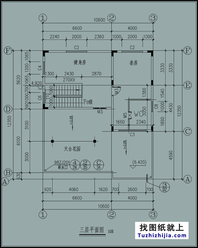 120平方米自建欧式新农村房屋别墅设计图纸及外观图