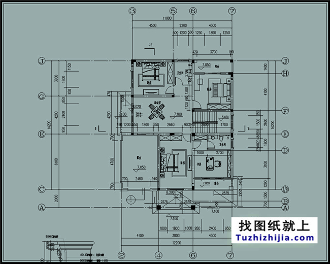 带阁楼的三层别墅房屋设计图纸及效果图