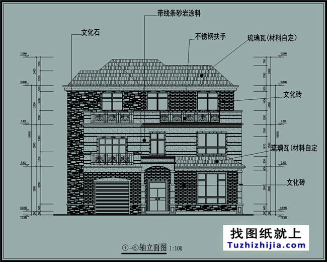 180平米三層新農村房屋別墅施工設計圖紙及效果圖