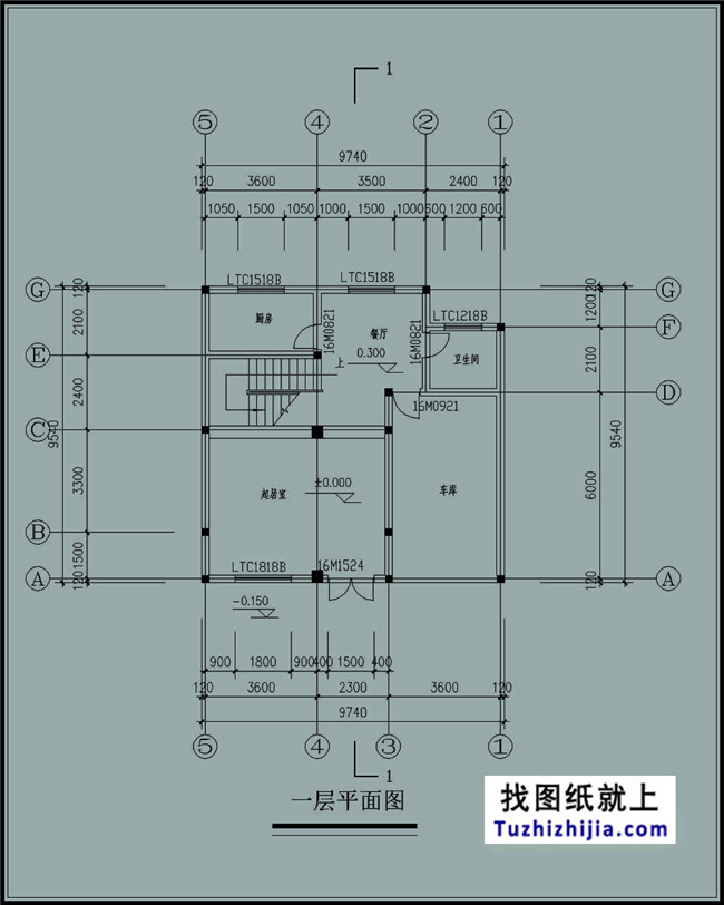 15万左右的三层新农村自建房屋别墅施工设计CAD图