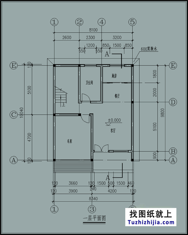 新农村自建80平方米小三层房屋建筑施工图纸带外观图