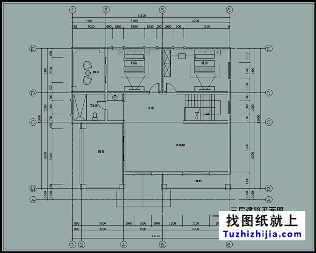 复式带堂屋三层农村房屋设计图纸带效果图