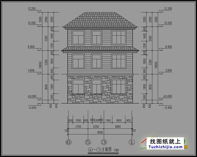 110平方米新農村三層房屋設計圖,含外觀效果圖