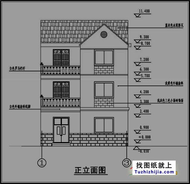 簡單新農村住宅設計圖集,三層樓房設計圖紙精選