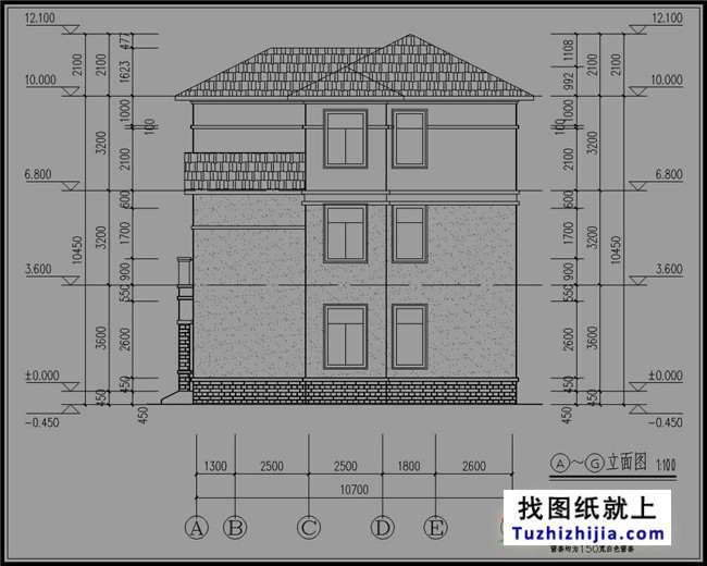 南方新農村三層樓房設計圖紙,帶房屋效果圖