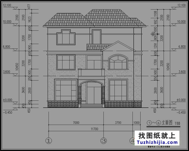 南方新農村三層樓房設計圖紙,帶房屋效果圖_三層別墅設計圖_圖紙之家