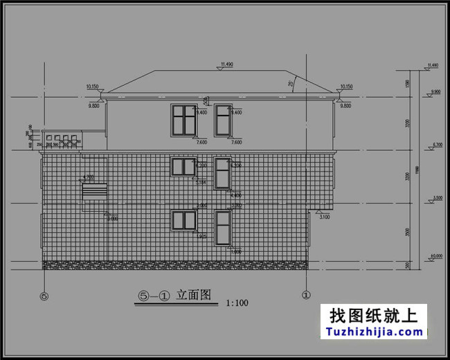 155平方米農村三層房屋設計圖,三層樓房圖紙展示