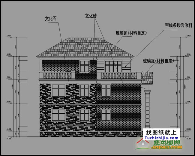 三層獨棟別墅戶型圖,自建全套設計圖紙和效果圖