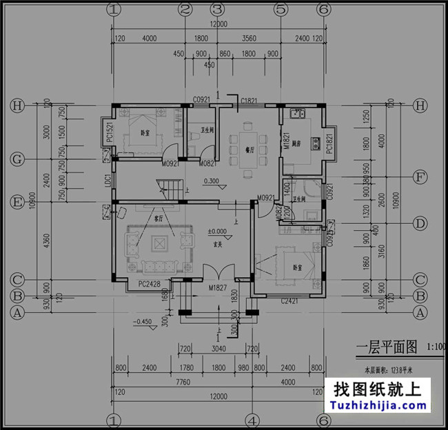 現代農村三層住宅設計圖紙,外觀時尚