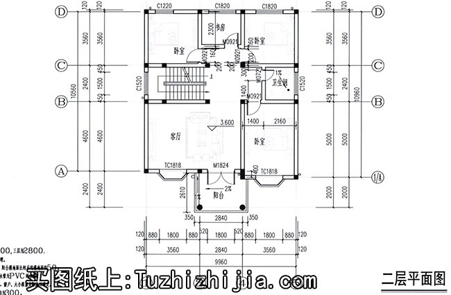 新农村三层带露台自建房设计施工图,农村自建别墅推荐