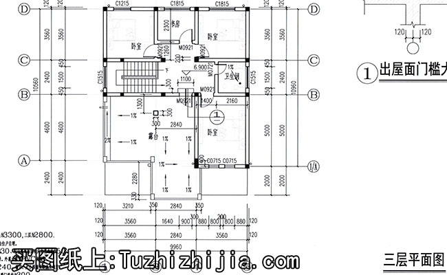 新农村三层带露台自建房设计施工图,农村自建别墅推荐