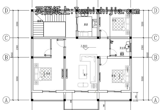 120平方房子設計圖帶效果圖,農村自建房戶型推薦_二層別墅設計圖_圖紙