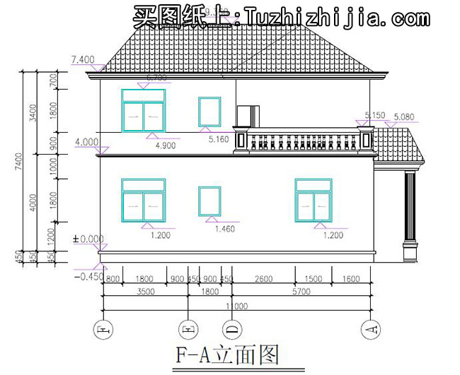 農村二層樓房設計圖帶外觀圖片造價20多萬133x11