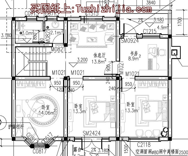 二層別墅設計圖 給排水圖:給排水圖目錄,給排水設計說明,給排水平面圖