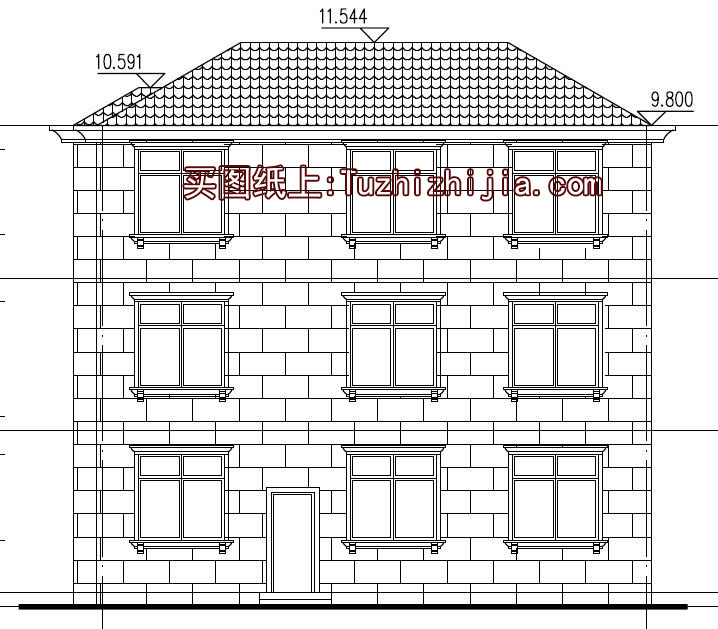 130平方米复式三层别墅房屋设计图,含外观效果图