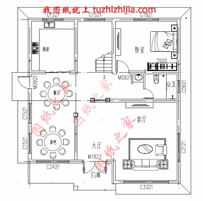 130平米徽式古典风格的三层自建房屋别墅设计图纸，户型合极佳，适合居住