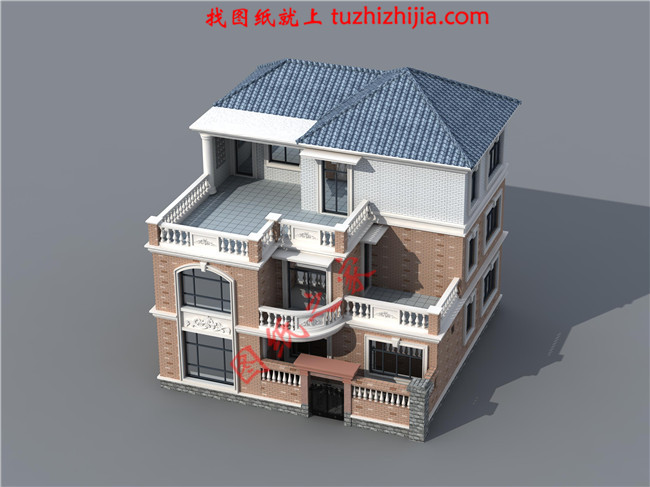 最新140平米三层自建房屋设计图纸，本户型带小院