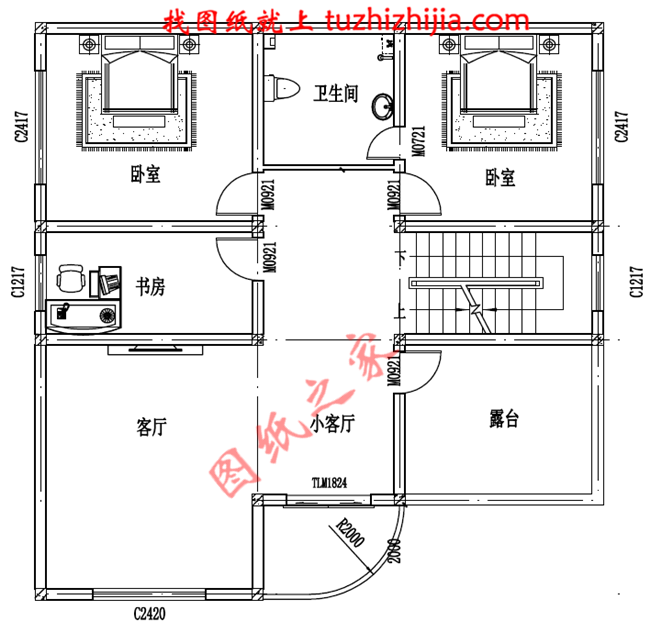 最新140平米三层自建房屋设计图纸，本户型带小院