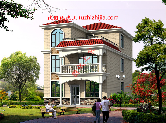 占地100平米三层自建房屋自建别墅设计图，布局合理，功能齐全