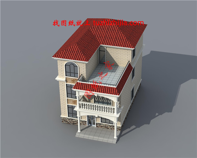占地100平米三层自建房屋自建别墅设计图，布局合理，功能齐全