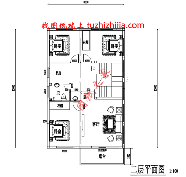 占地100平米三层自建房屋自建别墅设计图，布局合理，功能齐全