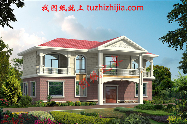 时尚大方的农村二层自建房屋设计图纸,占地120平米左右