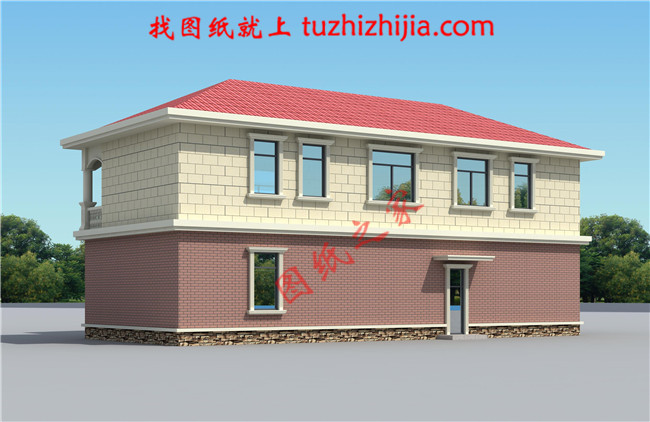 时尚大方的农村二层自建房屋设计图纸,占地120平米左右